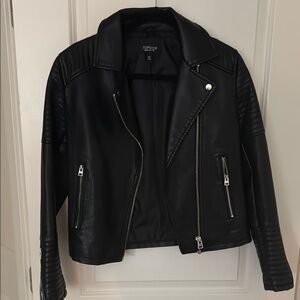 Topshop Black Leather Jacket